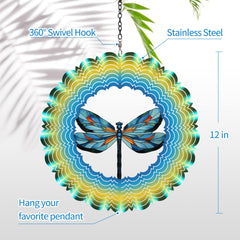 Cawalap 12-inch spinner withstands heavy winds without deformation for yard display