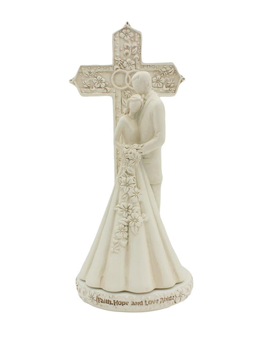CB Avalon Gallery couple with cross topper ready for cake or display