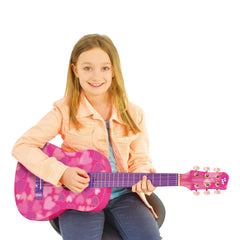CB SKY safe paint finish pink guitar, durable for young hands.