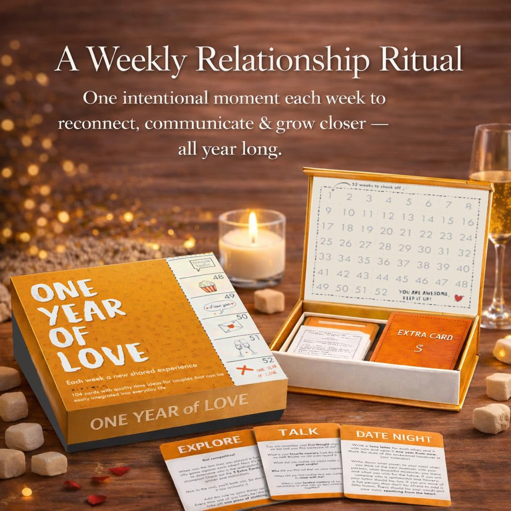 C + C FÜR PAARE Weekly ritual cards spread emphasizes easy weekly connection.