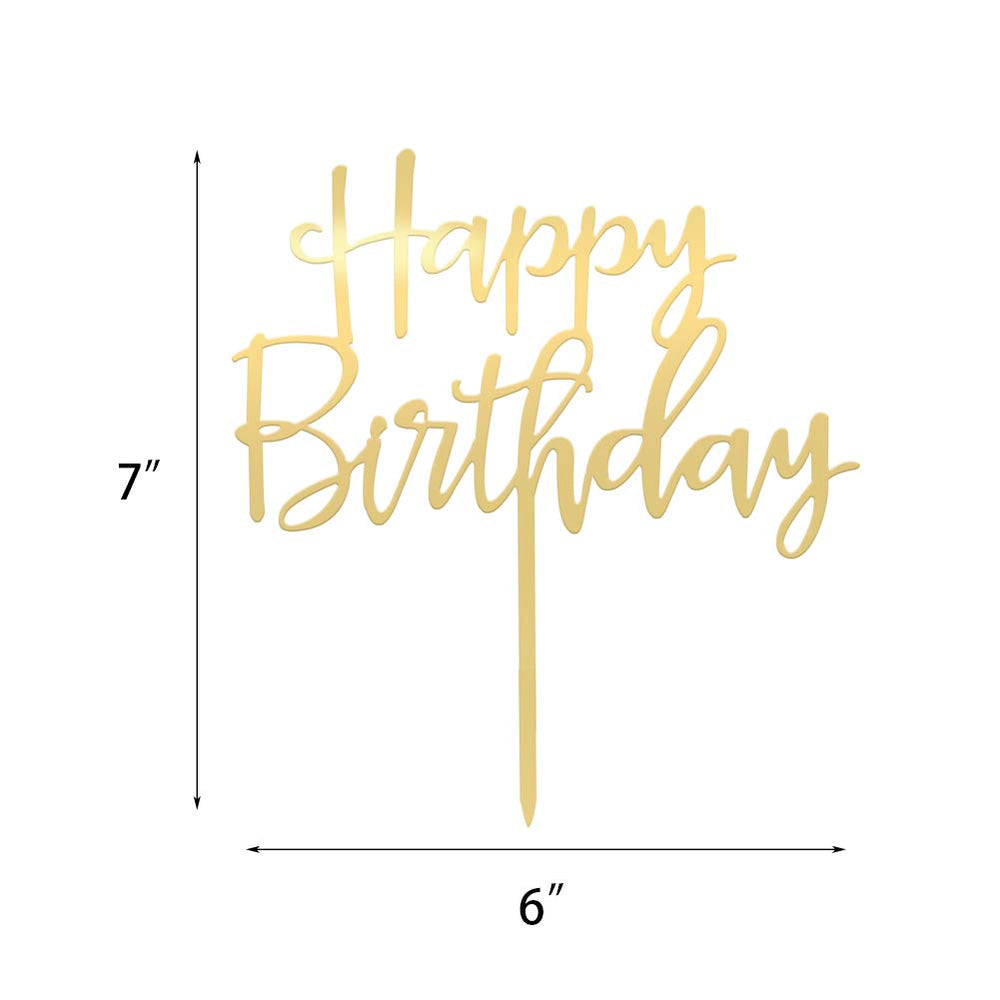 CC TOWN gold acrylic cake topper highlights your cake with a premium look.