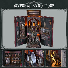 CCCDF Book Nook Haunting Relics assembly process in progress