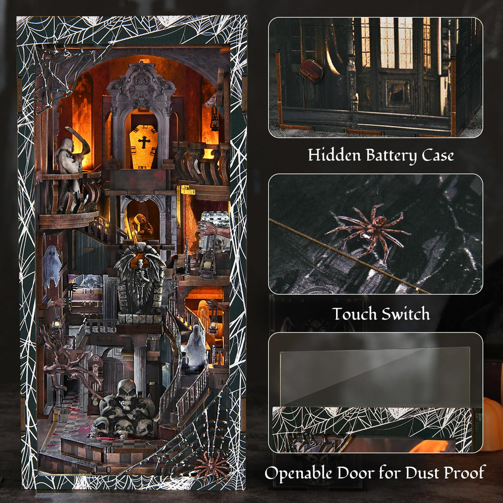 CCCDF Book Nook Haunting Relics dim lit scene for atmospheric mood