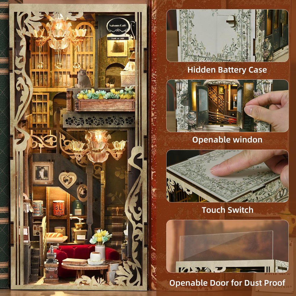 CCCDF Book Nook Saison Café assembly process view helps planning.