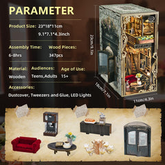 CCCDF Book Nook Saison Café interior coffee bar scene for storytelling.