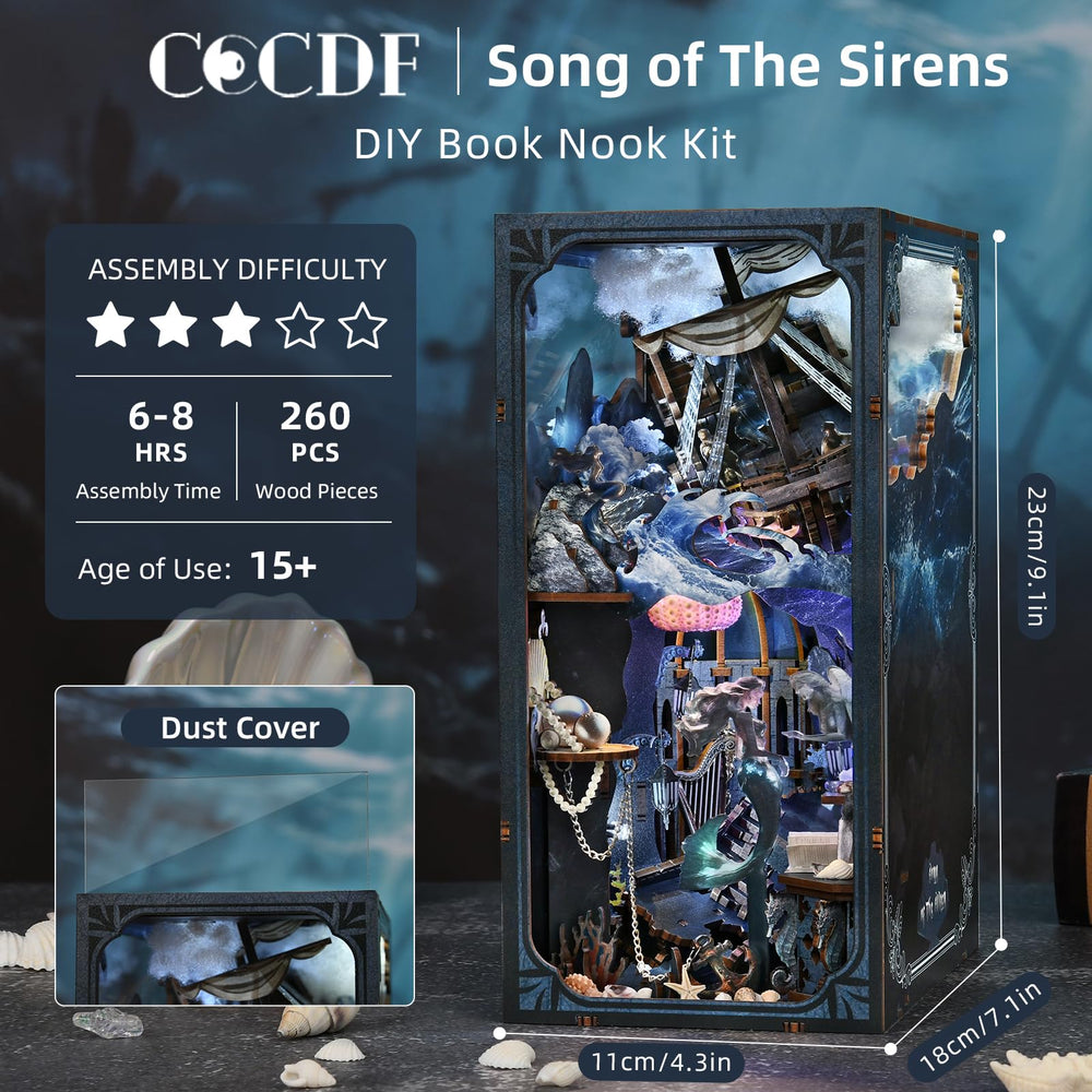 CCCDF Book Nook Song of the Sirens diorama scene highlighting dual realms