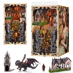 CCCDF Sleeping Beauty booknook kit on display, ideal for cozy shelf decor.