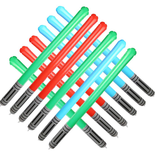 CCINEE inflatable light saber green 4-pack ideal for party games