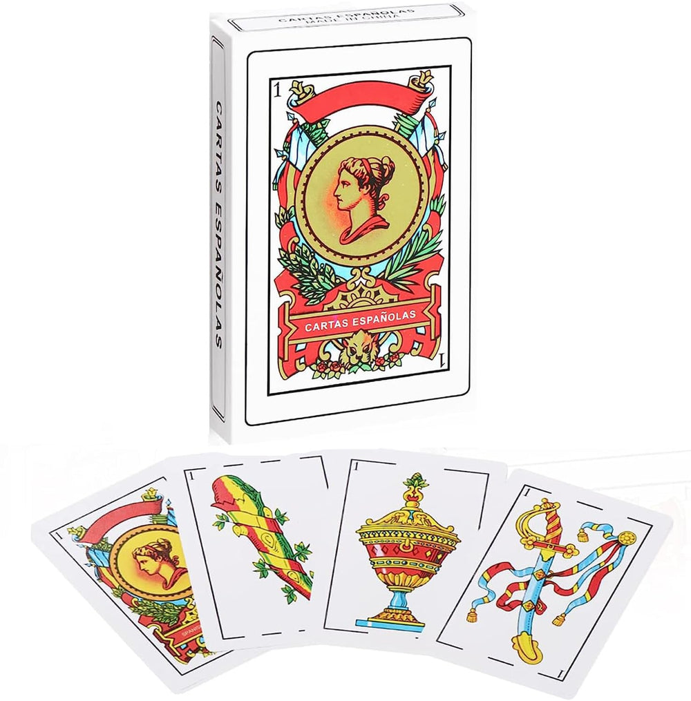 CDBXRA Original Spanish Cards Deck for Briscas in Puerto Rico, durable and easy to shuffle.