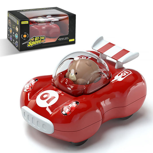 CDDZSW toddler pull-back truck in red, front view, safe design for curious hands.