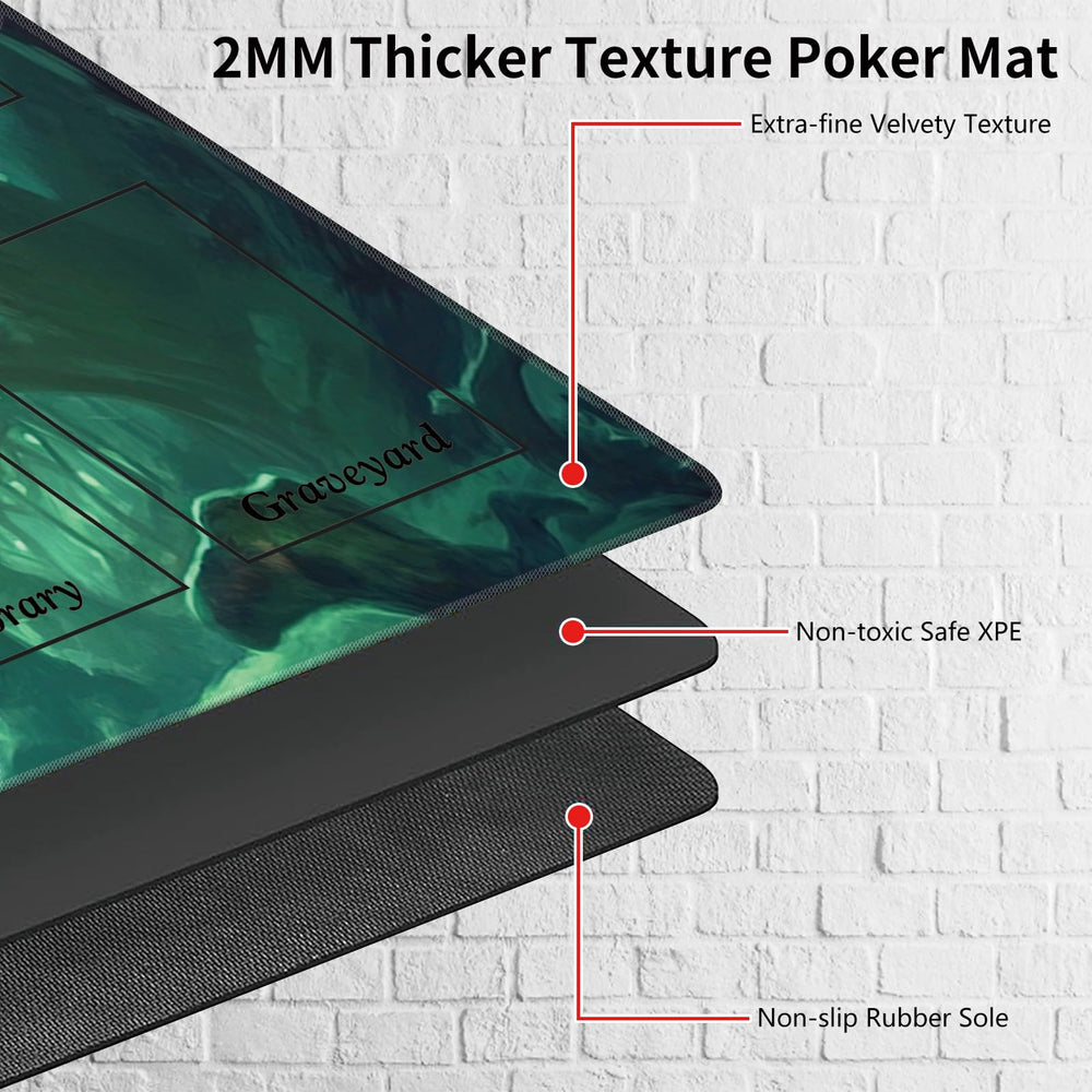Cdkfxjy MTG Playmat soft surface enhances comfortable play.