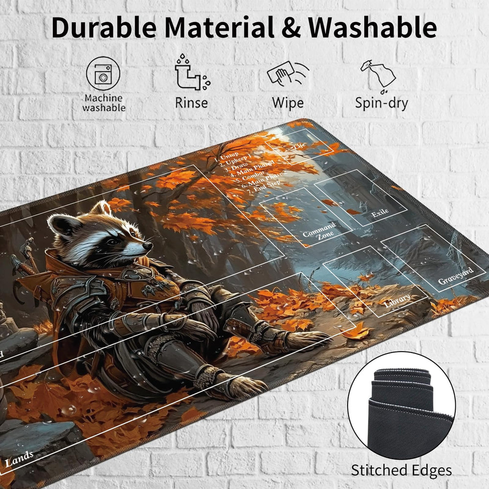 Cdkfxjy MTG mat with stitched edges for lasting durability