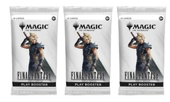CE 3-pack MTG Final Fantasy booster with rare and foil cards for varied deck building.