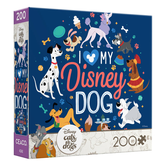 Ceaco Disney Cats and Dogs puzzle featuring Pluto and Pongo, ideal for family game night.