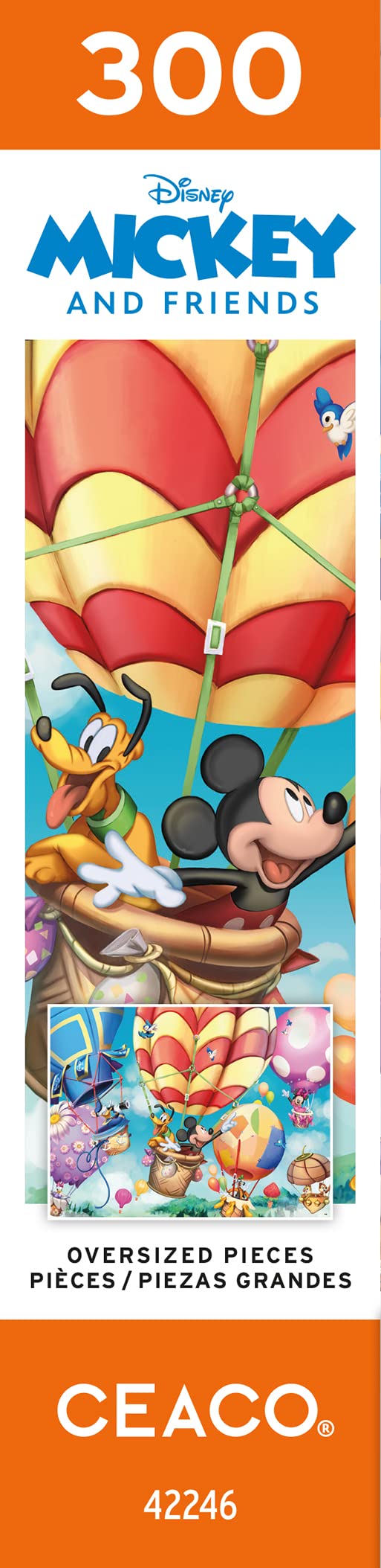 Ceaco Disney Mickey's Air Balloon puzzle box front showing oversized piece format.