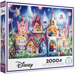 Ceaco Disney Princess Castle puzzle box front, ideal for gift packaging and sturdy storage.