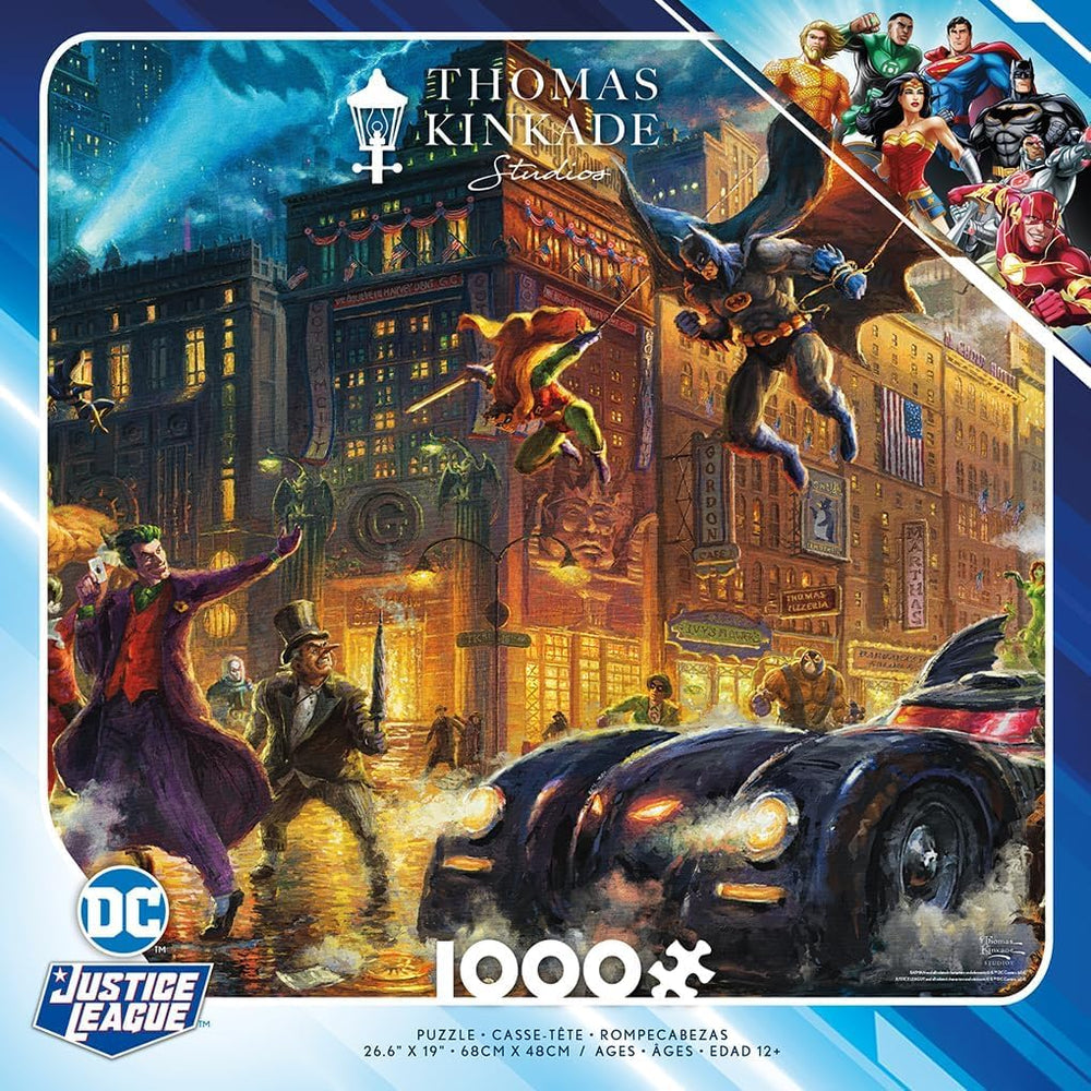 Ceaco 1000-piece puzzle on bright table encourages collaborative family activity and conversation.