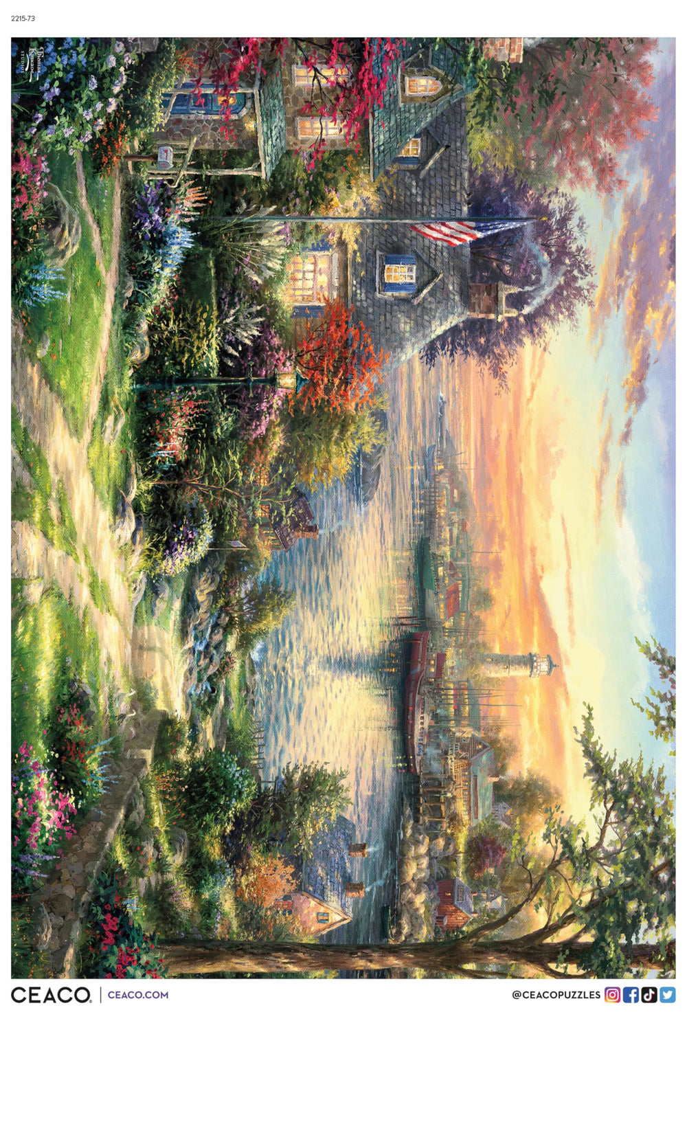 Ceaco Thomas Kinkade New England Harbor finished puzzle size 24x18 for display