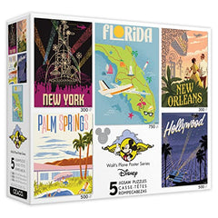 Ceaco Walt's Plane Posters 300-piece puzzle closeup shows vibrant colors for focused solving