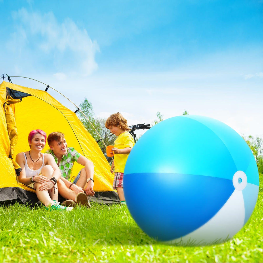 Ceenna beach ball folds compactly for travel and storage.