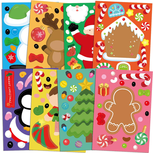 Ceiba Tree Santa sticker sheet for classroom crafts and gift bags.