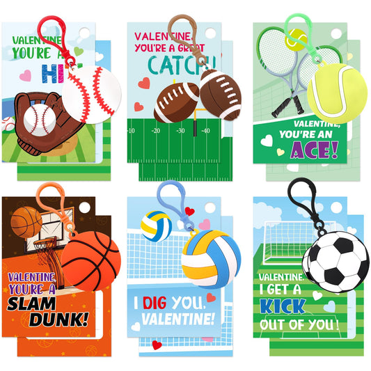 Ceiba Tree sports valentines card fronts for classroom exchanges