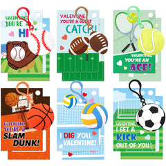 Ceiba Tree sports valentines card fronts for classroom exchanges