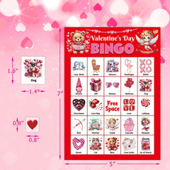 Ceiba Tree Valentines call-out cards streamline game flow for 24 players.