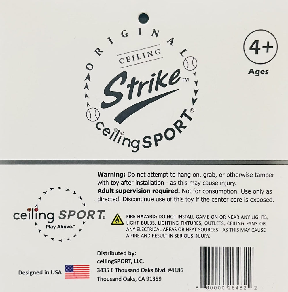 Ceiling Strike simple instructions for quick assembly.