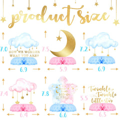 Celee Twinkle Twinkle moon and star centerpiece adding celestial charm.