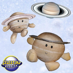 Celestial Buddies Saturn Buddy embroidered face adds friendly character