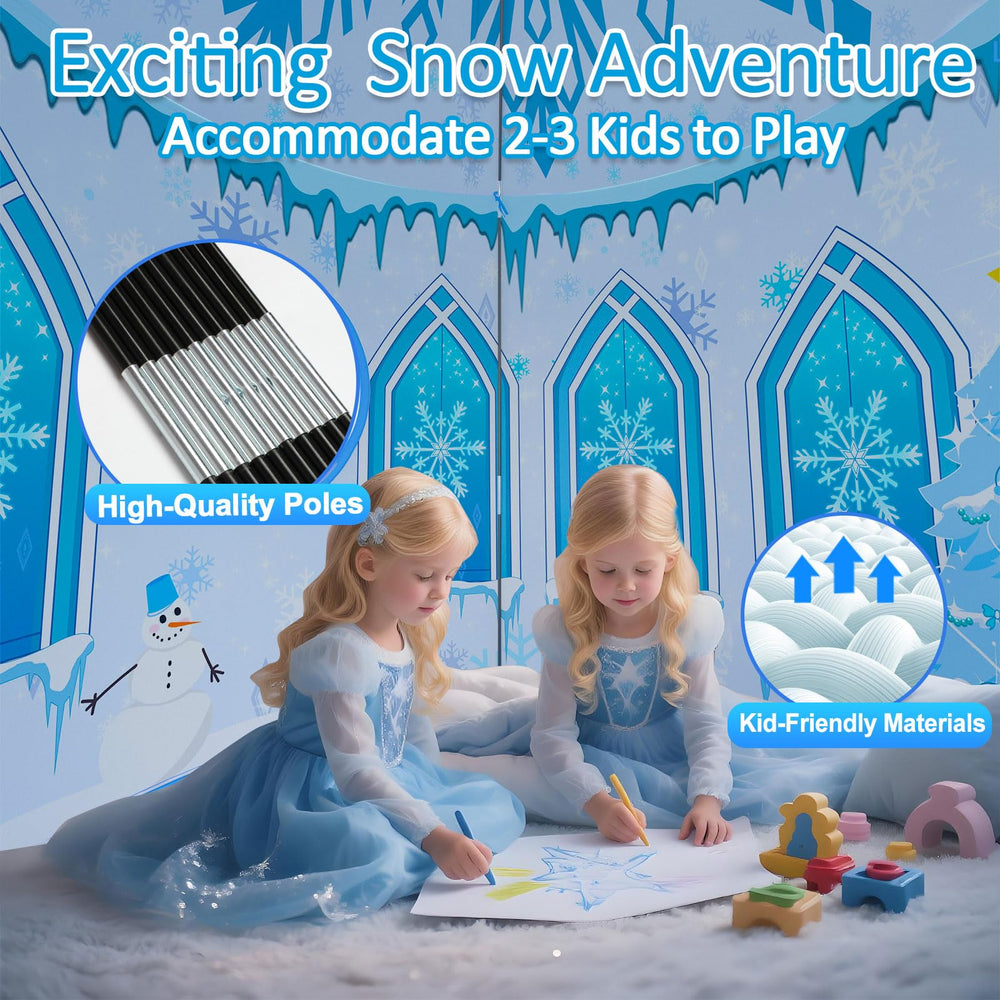 Celontry Girls Frozen Play Tent backyard scene for outdoor fun and pretend play