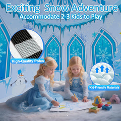 Celontry Girls Frozen Play Tent backyard scene for outdoor fun and pretend play