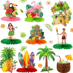 Censen Hawaiian luau flamingo honeycomb centerpiece for festive table decor