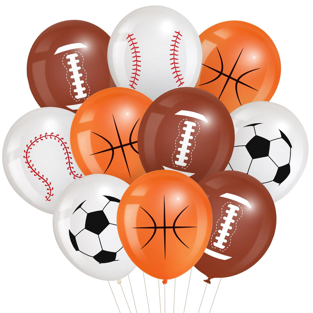 Censen football-print 12-inch balloon for vibrant sports-themed party decor