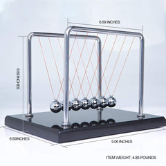 CERROPI Newton cradle marble base close-up highlighting sturdy design