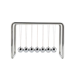 CERROPI Newtons Cradle front view with seven balls, ideal for desk decoration and focus.