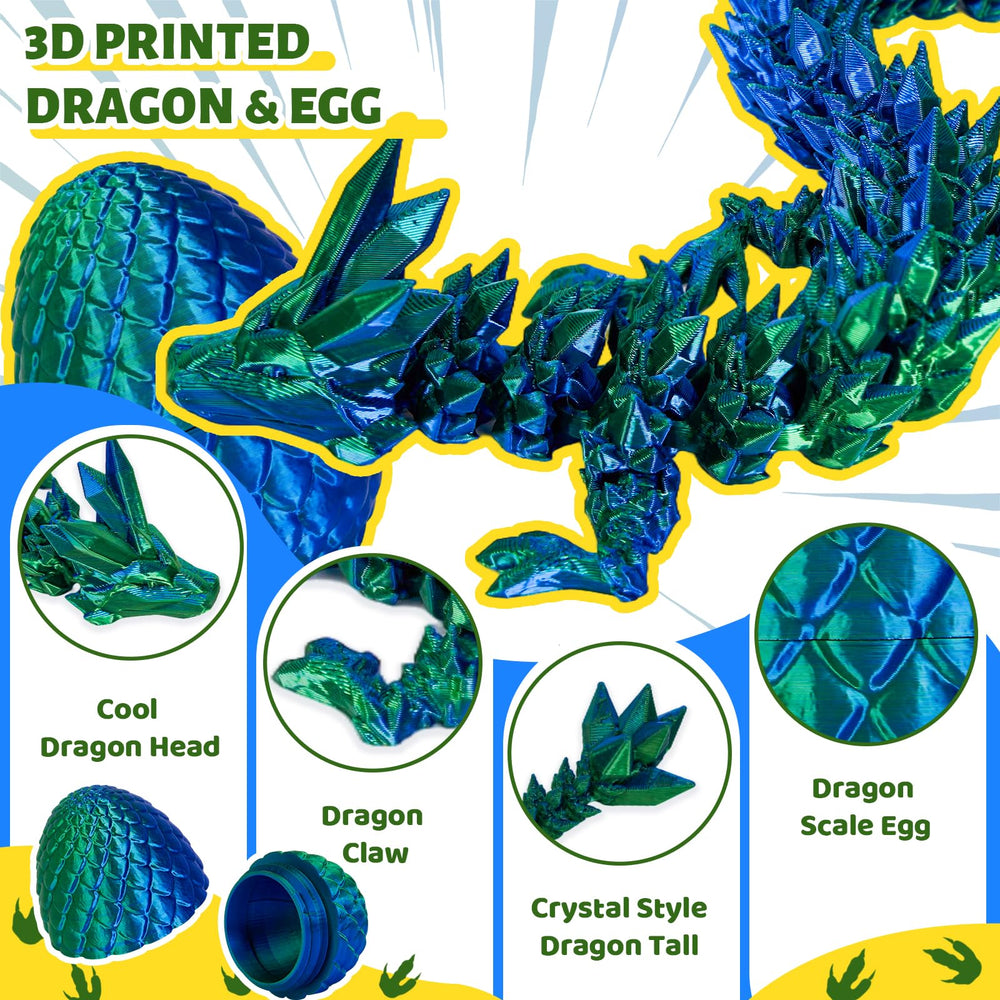 Cessfle 3D-printed dragon articulated figure offers bendable play and display possibilities.