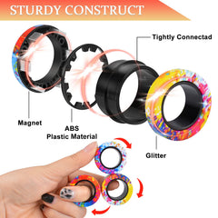 Cevioce anti-stress magnetic rings improving concentration and calm during work.