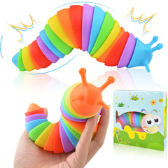 Cevioce fidget slug in blue stretching for tactile focus
