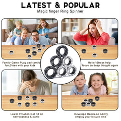 Cevioce magnetic rings surface tricks show playful magnet games