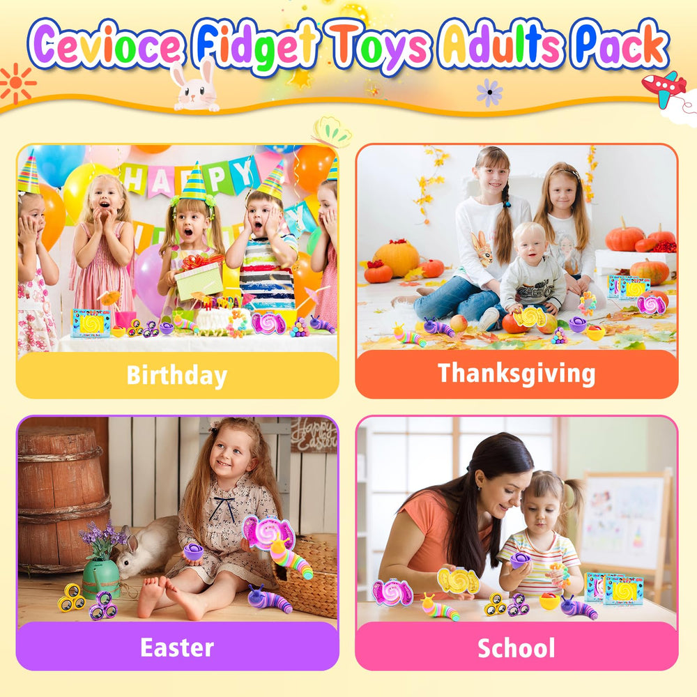 Cevioce sensory ball for squeezable stress relief and exploration.
