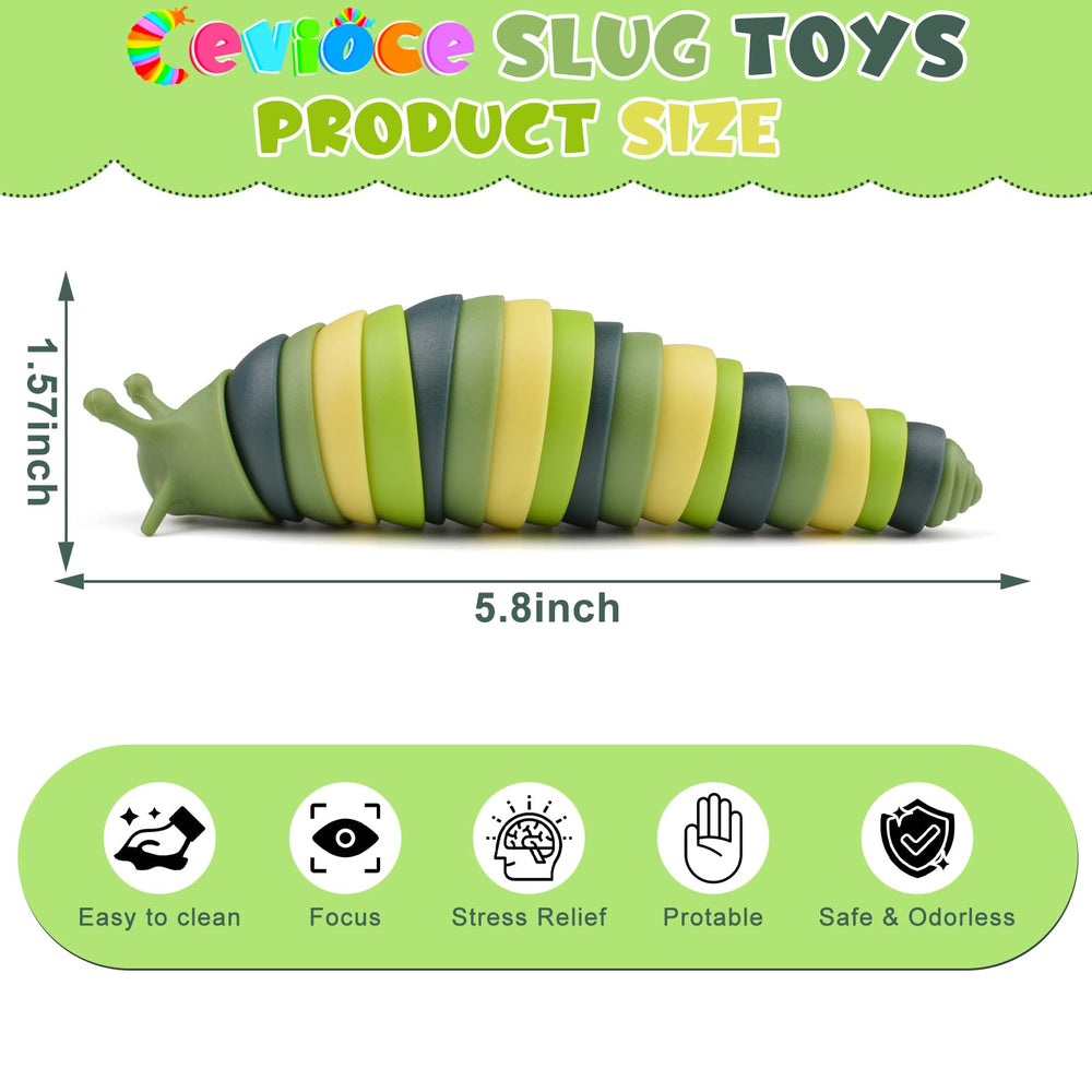 Cevioce Sensory Slug Green hand-held use promotes focus during work.
