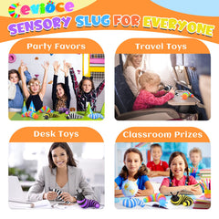 Cevioce Sensory Slug Toy, travel-friendly, great for road trips or flights.