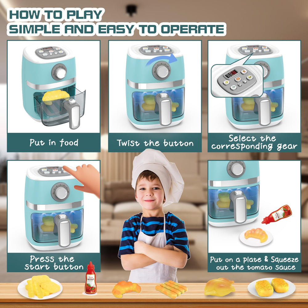 Cewuky fries and nuggets included for realistic pretend cooking