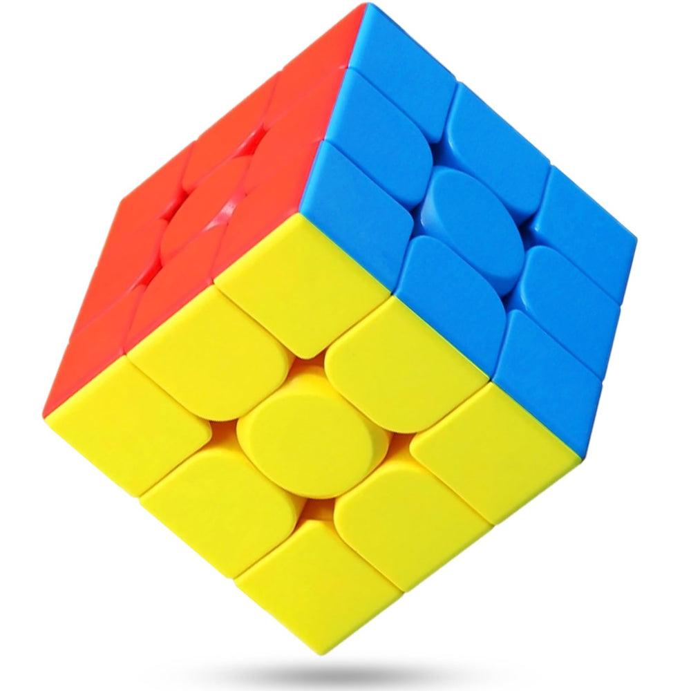 CFMOUR Speed Cube 3x3x3 top view with vivid colors and ergonomic grip.