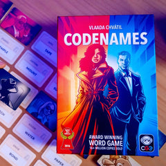 CGE Codenames 2nd Edition packaging and contents promise durable components for shared play.