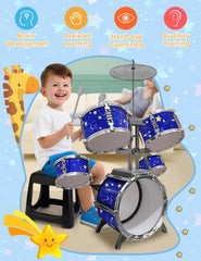 CHADRIGIVS drum set bass drum with foot pedal detail, sturdy foundation for little musicians.