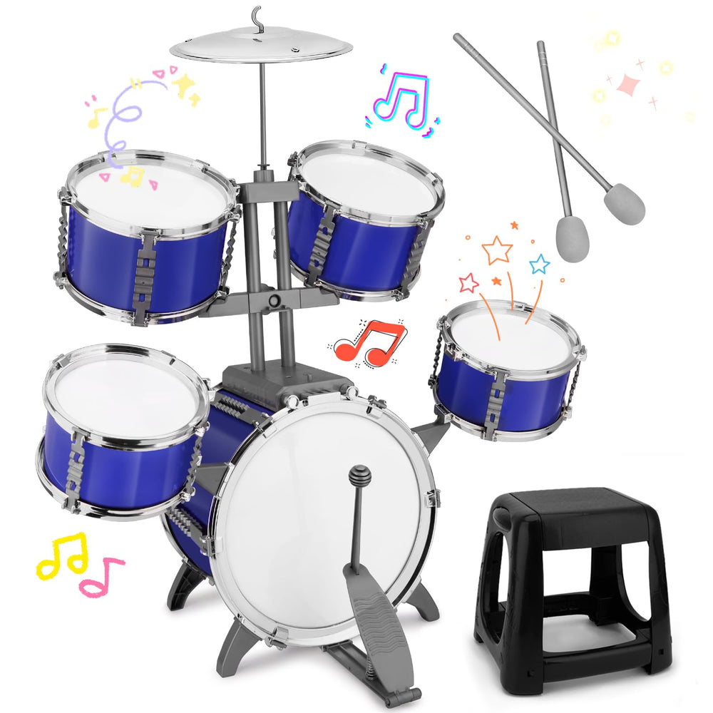 CHADRIGIVS upgraded kids drum set bass drum with foot pedal for rhythmic play and coordination