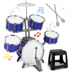 CHADRIGIVS upgraded kids drum set bass drum with foot pedal for rhythmic play and coordination
